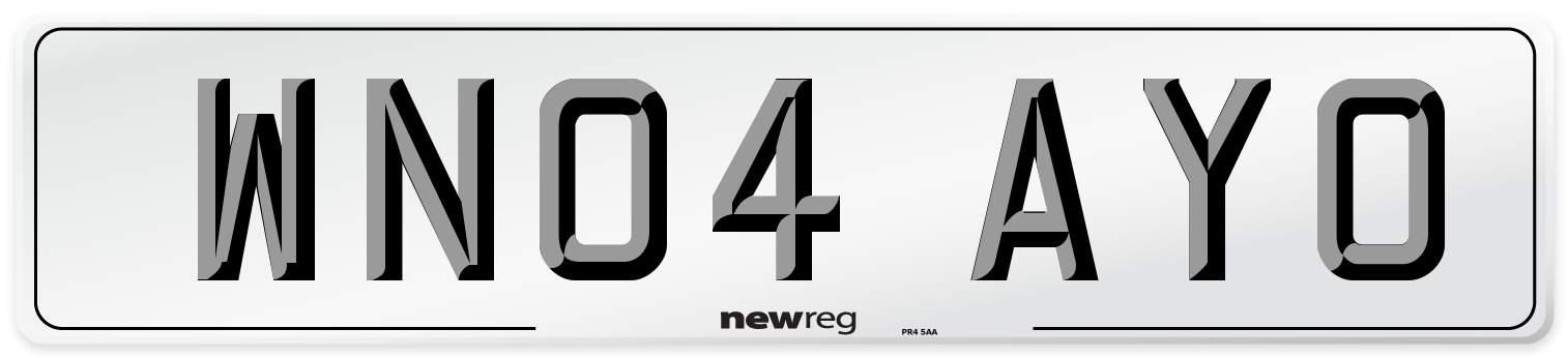 WN04 AYO Number Plate from New Reg